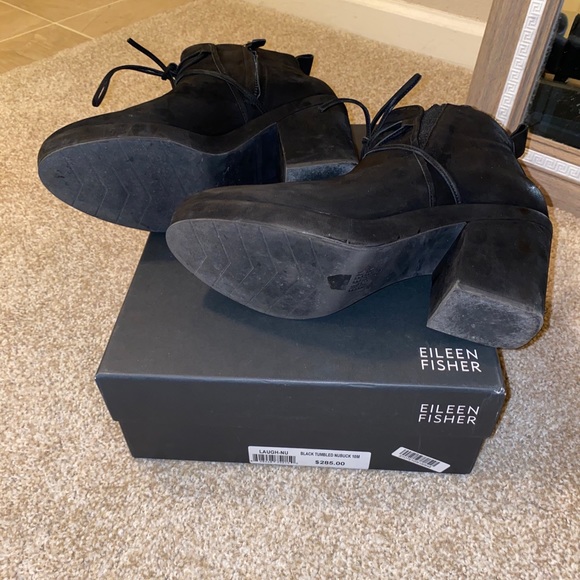 Eileen Fisher Laugh Flatform Bootie in Suede SZ 10 - Picture 7 of 7